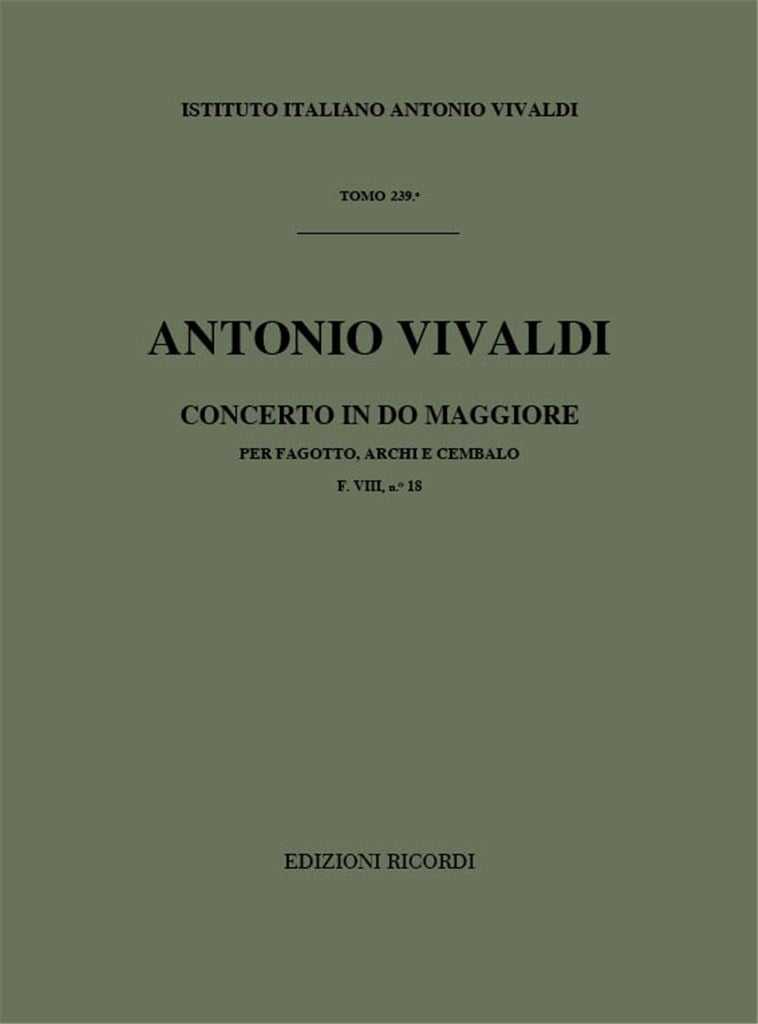 Concerti Per Fg., Archi E B.C.: In Do Rv 467